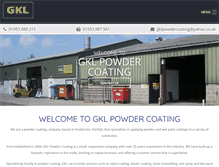 Tablet Screenshot of gklpowdercoating.co.uk